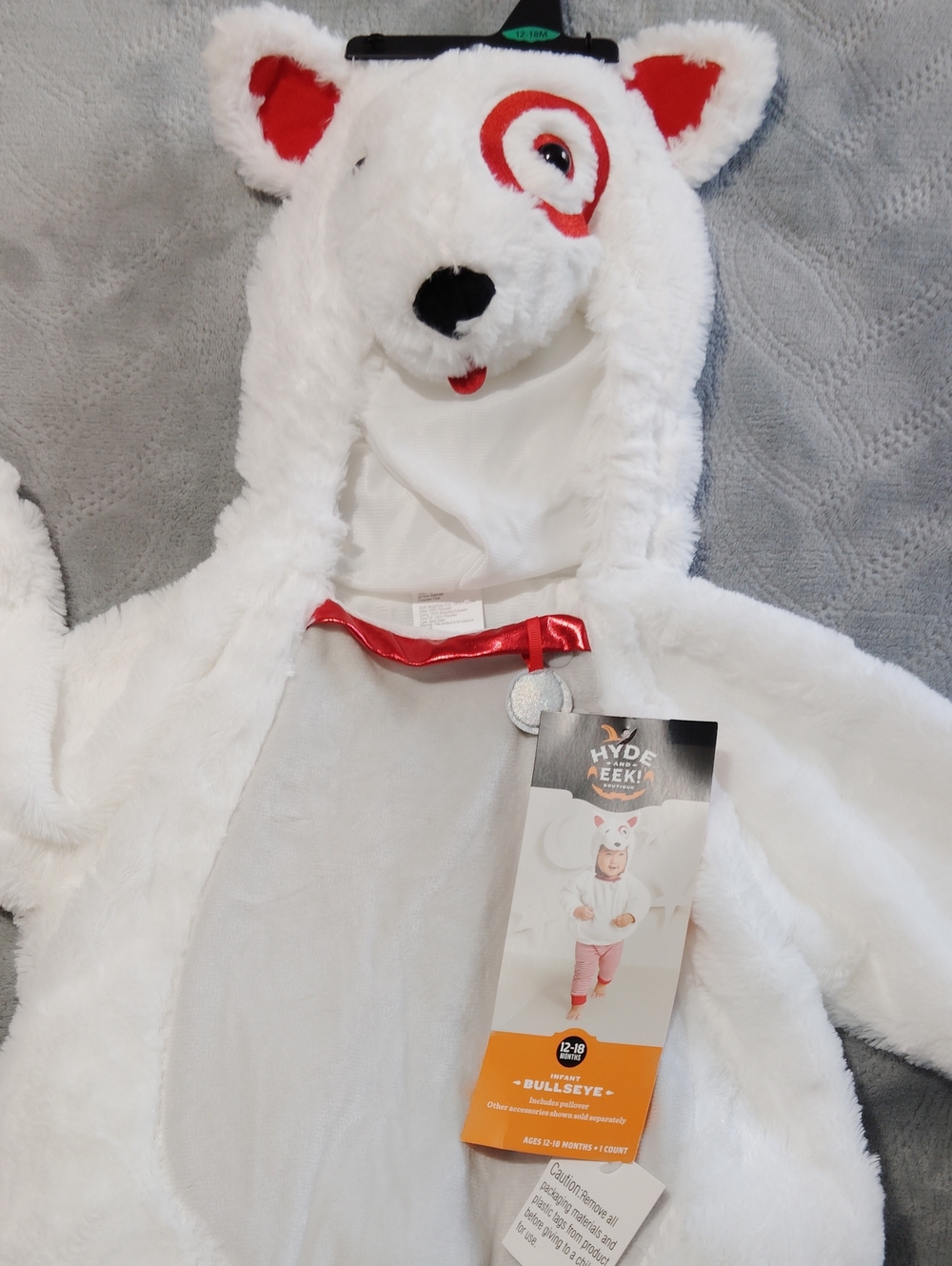 Target Bullseye Mascot Dog Costume Infant 12-18M Hyde & EEK Boutique New Tag